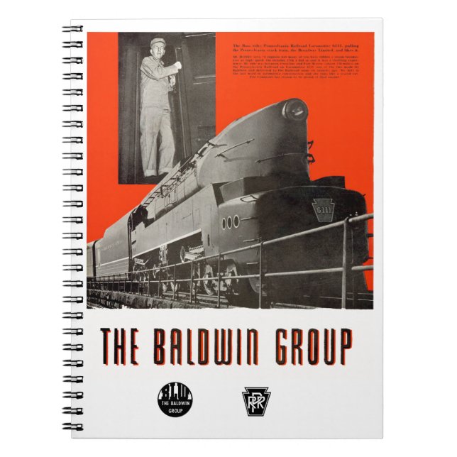 Pennsylvania Railroad T1 Locomotive 6111      Notebook (Front)