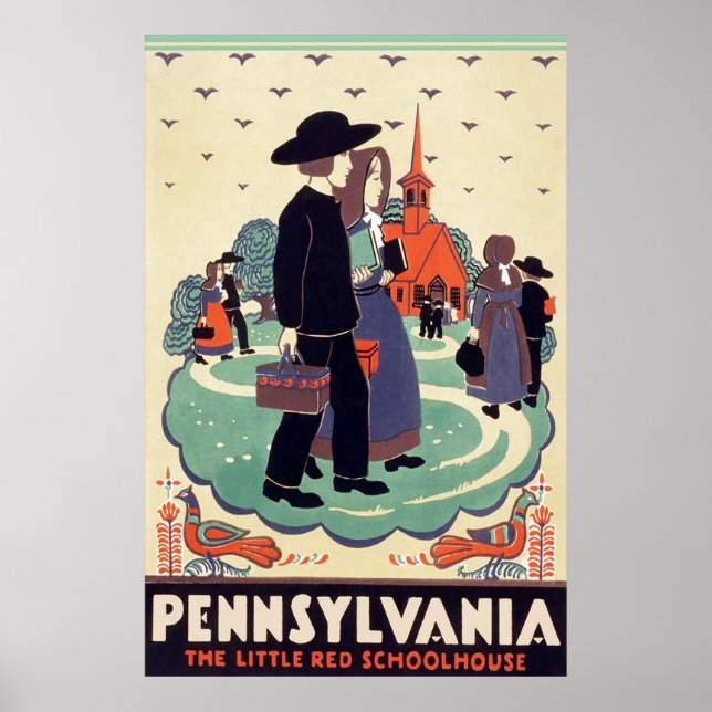 Pennsylvania Railroad The Little Red Schoolhouse Poster (Front)