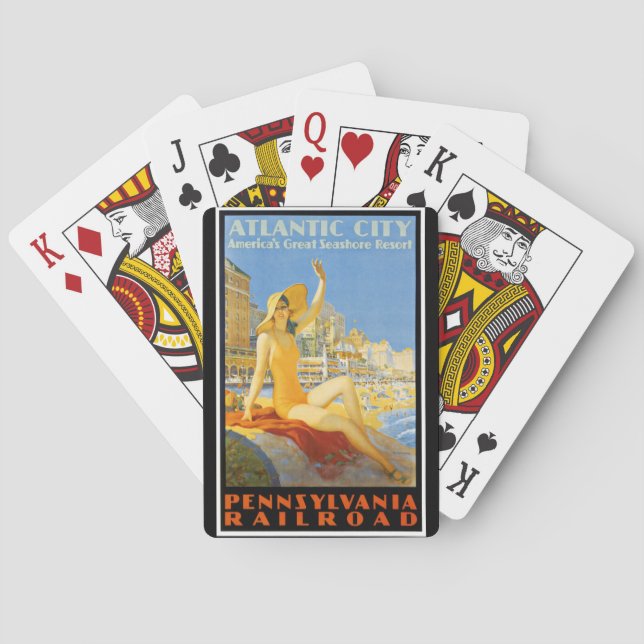 Pennsylvania Railroad to Atlantic City Poker Cards (Back)