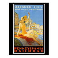 Pennsylvania Railroad to Atlantic City Postcard