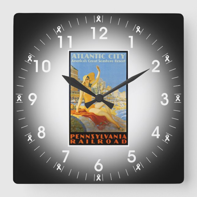 Pennsylvania Railroad to Atlantic City Wall Clock (Front)