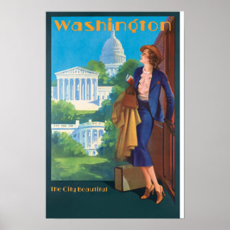Pennsylvania Railroad Travel poster (Washington)