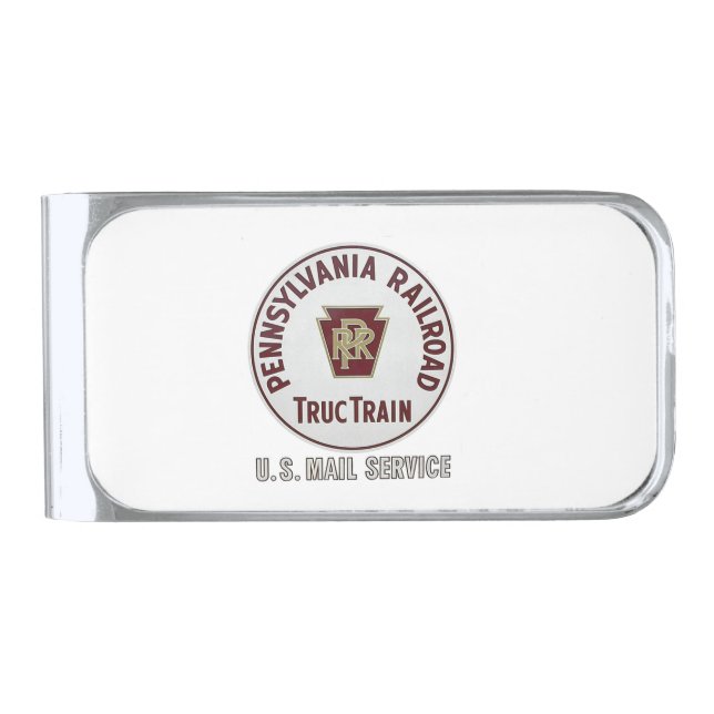 Pennsylvania Railroad TrucTrain Service      Silver Finish Money Clip (Front)