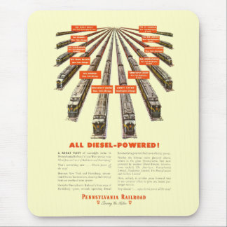 Pennsylvania Railroads East-West Now all Diesel Mouse Pad