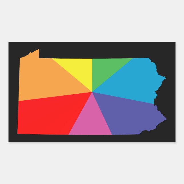 pennsylvania rainbow array rectangular sticker (Front)