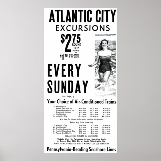 Pennsylvania-Reading Seashore Lines 1962 Poster (Front)