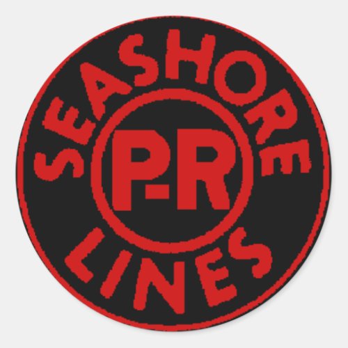 Pennsylvania Reading Seashore Lines Logo Classic Round Sticker