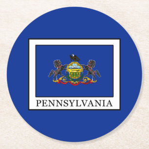 Pennsylvania Round Paper Coaster