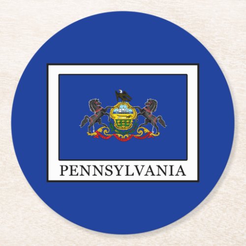 Pennsylvania Round Paper Coaster