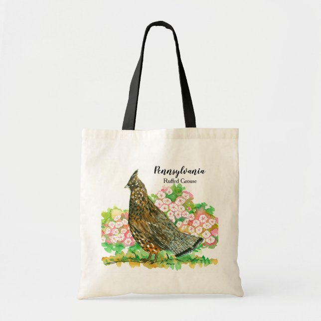 Pennsylvania Ruffed Grouse Mountain Laurel  Tote Bag (Front)