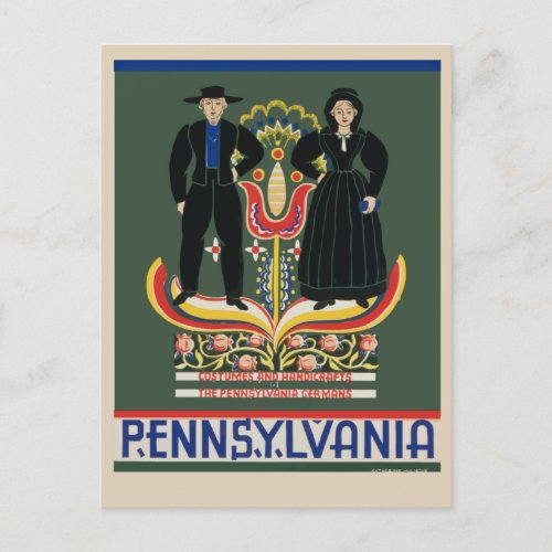 Pennsylvania Rural Amish Vintage Travel Postcard