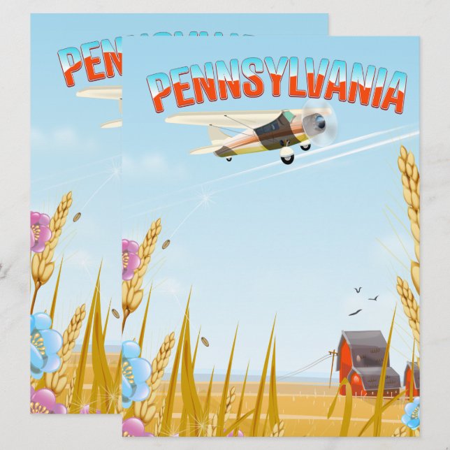 Pennsylvania Rural travel poster Magnet (Front/Back)
