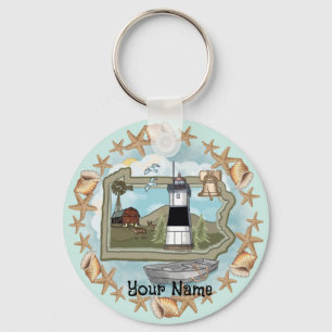 Pennsylvania Shell Lighthouse Keychain
