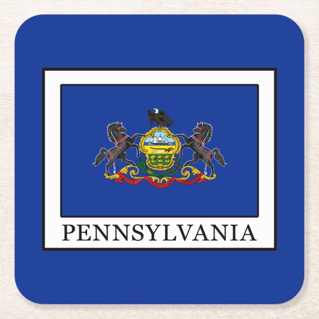 Pennsylvania Square Paper Coaster (Front)
