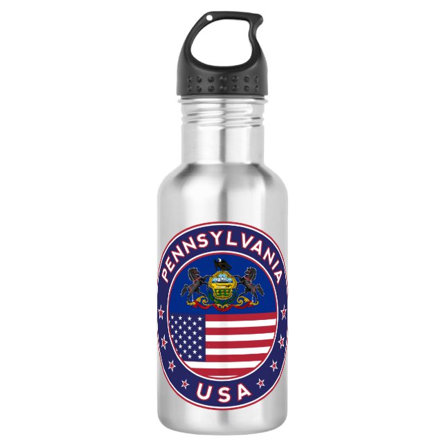 Pennsylvania Stainless Steel Water Bottle (Front)