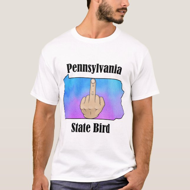 Pennsylvania state bird t-shirt middle finger (Front)