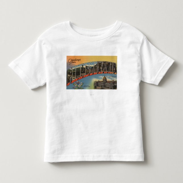 Pennsylvania (State Capital/Flower) Toddler T-shirt (Front)