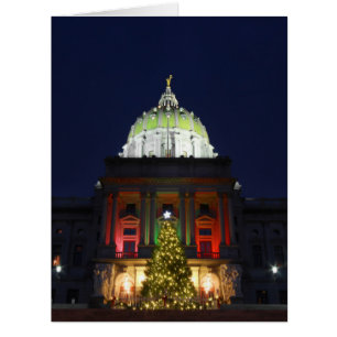 Pennsylvania State Capitol Christmas Tree Lights Cards