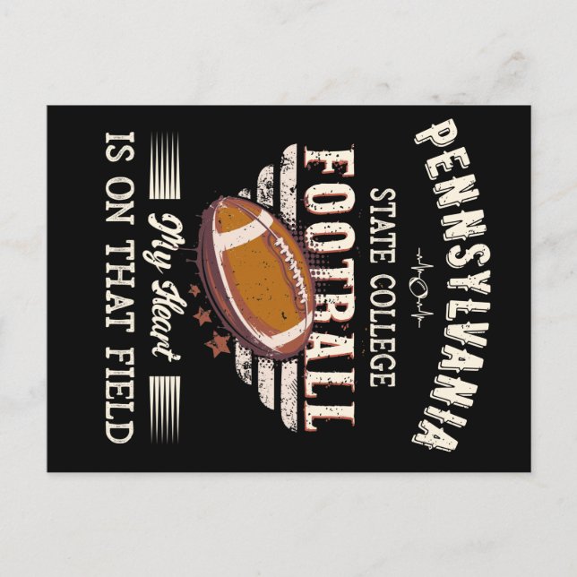 Pennsylvania State College American Football Postcard (Front)