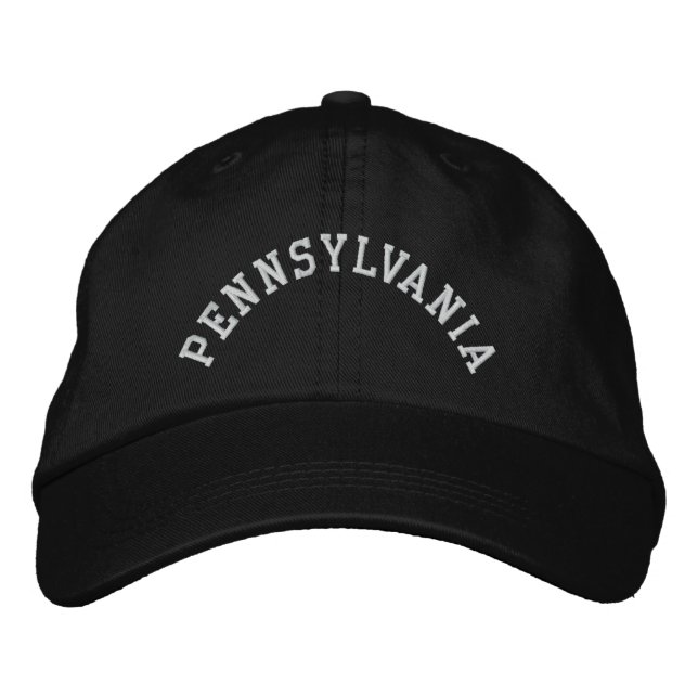 Pennsylvania State Embroidered Embroidered Baseball Cap (Front)