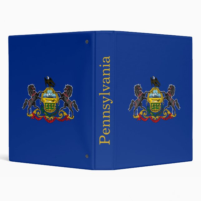 Pennsylvania State Flag 3 Ring Binder (Background)