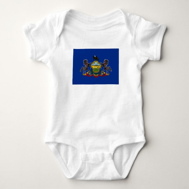 Pennsylvania State Flag Baby Bodysuit (Front)