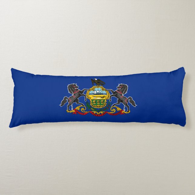 Pennsylvania State Flag Body Pillow (Front)