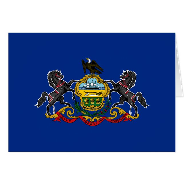 Pennsylvania State Flag Cards (Front Horizontal)