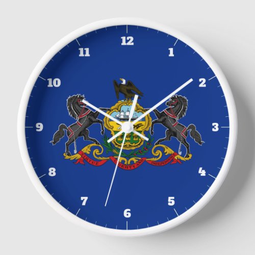 PENNSYLVANIA STATE FLAG CLOCK