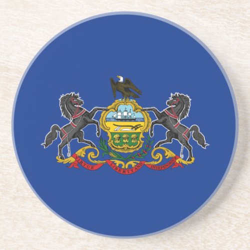 Pennsylvania State Flag Coaster