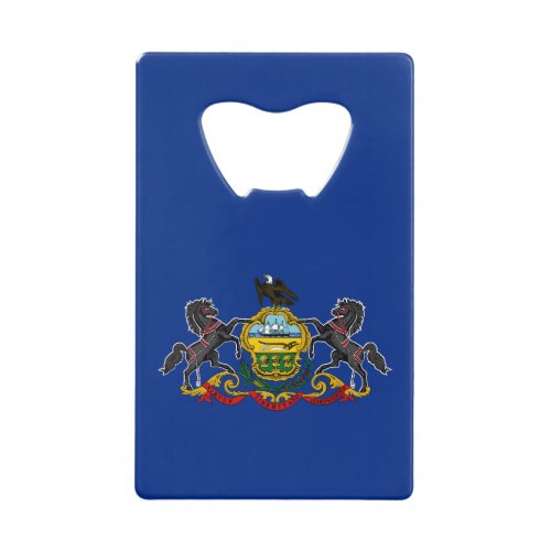 Pennsylvania State Flag Credit Card Bottle Opener