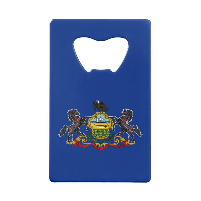 Pennsylvania State Flag Credit Card Bottle Opener (Front)