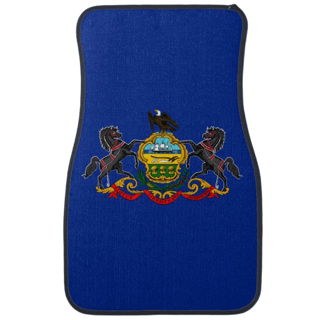 Pennsylvania State Flag Design Car Floor Mat (Front)