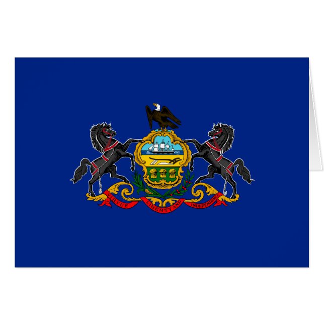 Pennsylvania State Flag Design Cards (Front Horizontal)