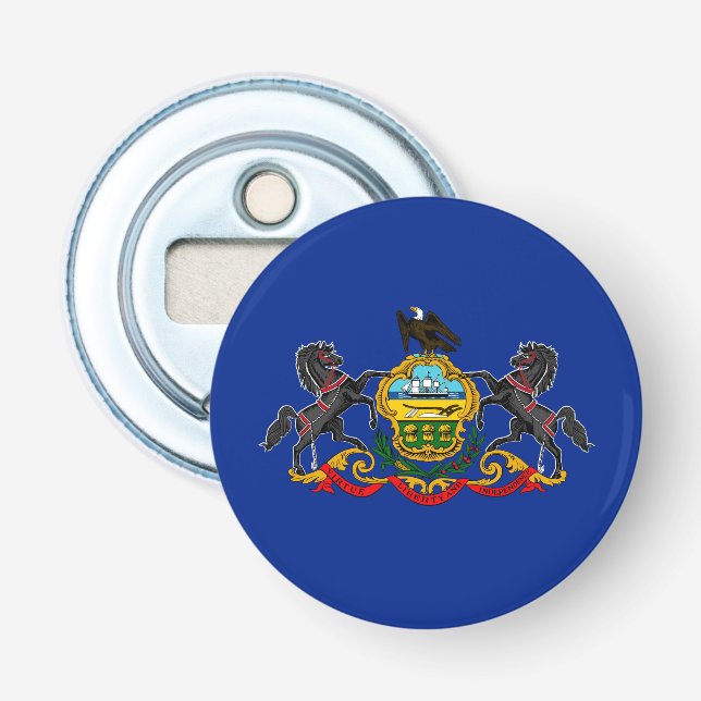 Pennsylvania State Flag Design Decor Bottle Opener (Front)