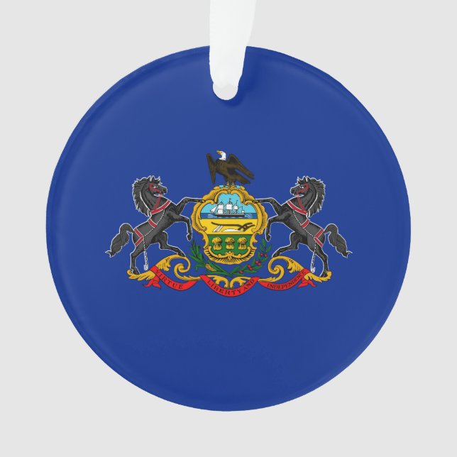 Pennsylvania State Flag Design Decor Ornament (Front)