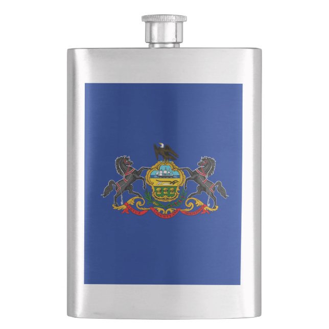 Pennsylvania State Flag Design Flask (Front)