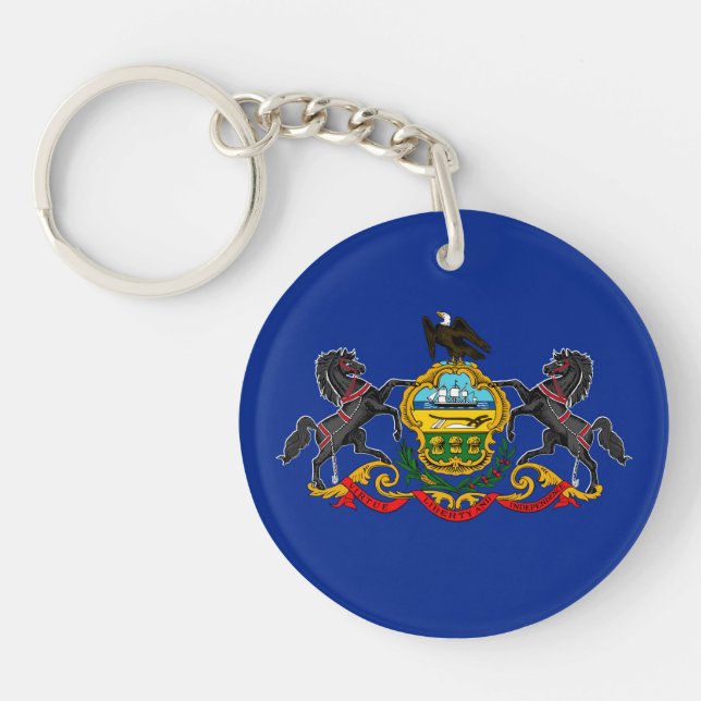 Pennsylvania State Flag Design Keychain (Front)