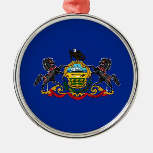 Pennsylvania State Flag Design Metal Ornament