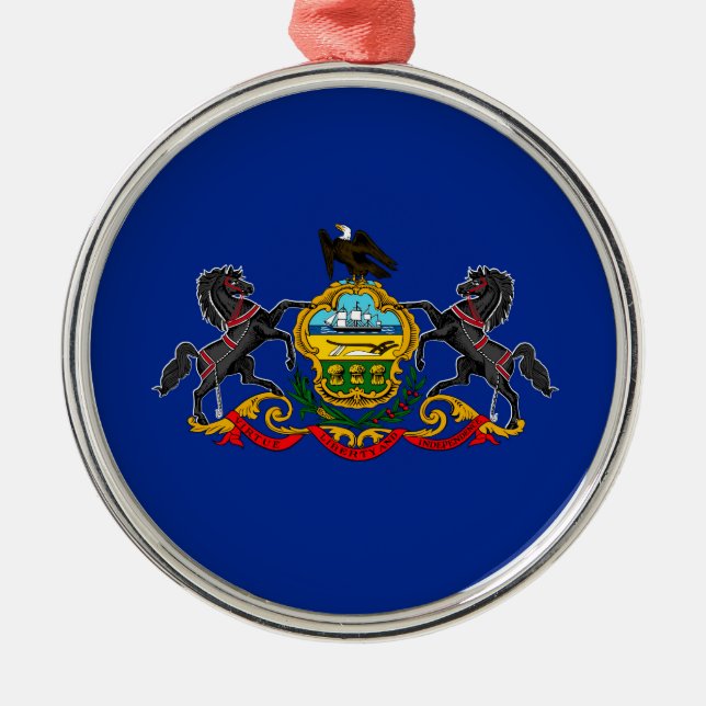 Pennsylvania State Flag Design Metal Ornament (Front)