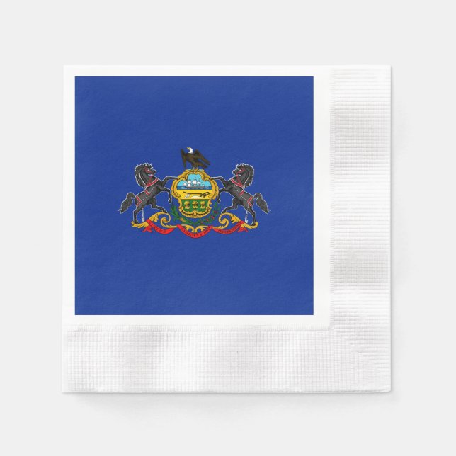 Pennsylvania State Flag Design Paper Napkins (Front)