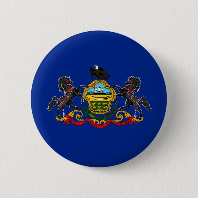 Pennsylvania State Flag Design Pinback Button (Front)