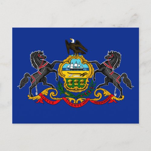 Pennsylvania State Flag Design Postcard