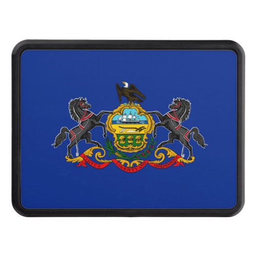 Pennsylvania State Flag Design Trailer Hitch Cover