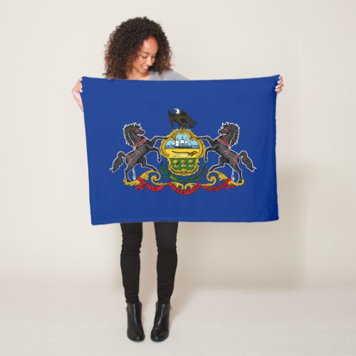 Pennsylvania State Flag Fleece Blanket