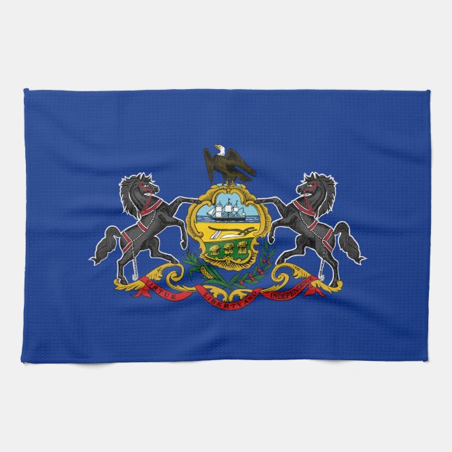 Pennsylvania State Flag Kitchen Towel (Horizontal)