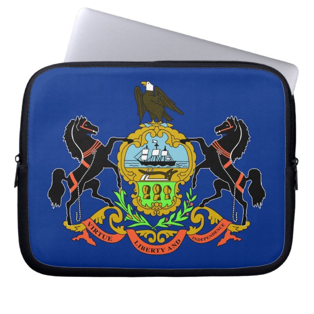 Pennsylvania State Flag Laptop Sleeve (Front)