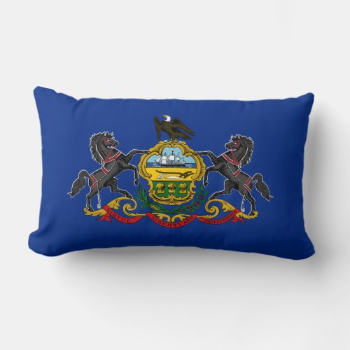 Pennsylvania State Flag Lumbar Pillow