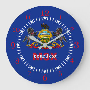 Pennsylvania State Flag on a Large Clock