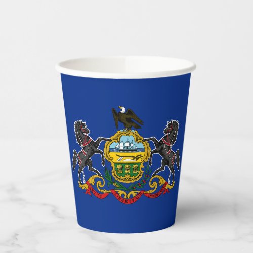 Pennsylvania State Flag Paper Cups